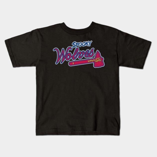 Spooky Wolves (baseball) Kids T-Shirt by SpookyWolves